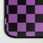 Halloween Checkered Purple and Black Check Pattern Laptop Sleeve Gallery Image 3