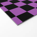 Halloween Checkered Purple and Black Check Pattern Welcome Mat Gallery Image 2