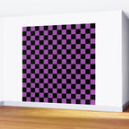 Halloween Checkered Purple and Black Check Pattern Wall Mural Gallery Image 2