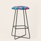 Tropical Hibiscus Pattern Pink Stool Gallery Image 1