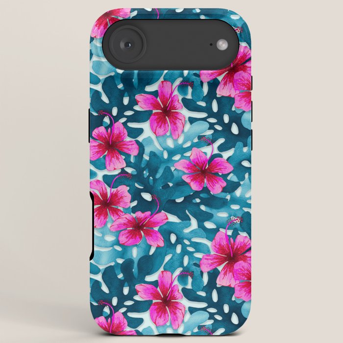 Tropical Hibiscus Pattern Pink iPhone Case Gallery Image 6