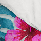Tropical Hibiscus Pattern Pink Comforter Gallery Image 4