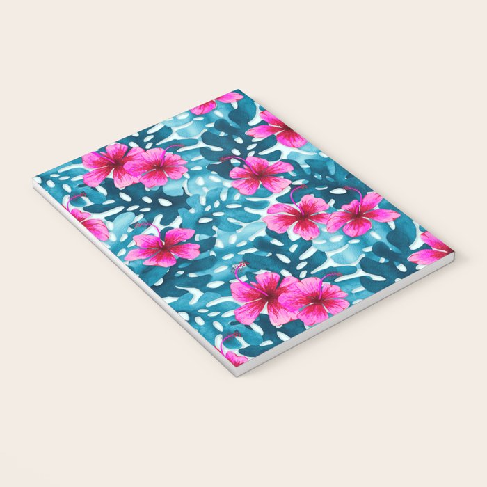 Tropical Hibiscus Pattern Pink Notebook Gallery Image 3