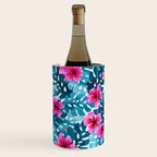 Tropical Hibiscus Pattern Pink Wine Chiller Gallery Image 3