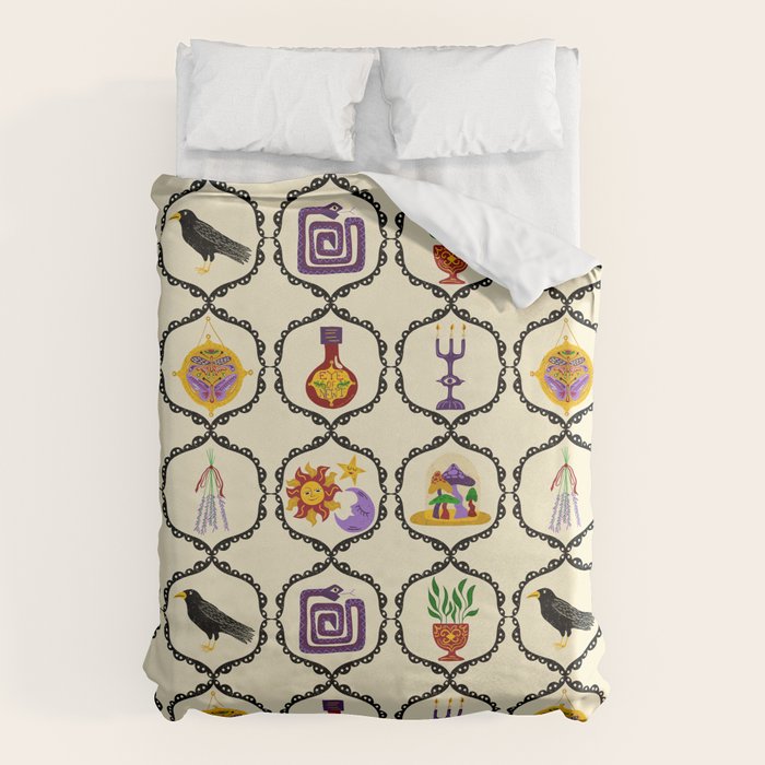 Whimsigothic Witch Mystical Magic Duvet Cover Gallery Image 6