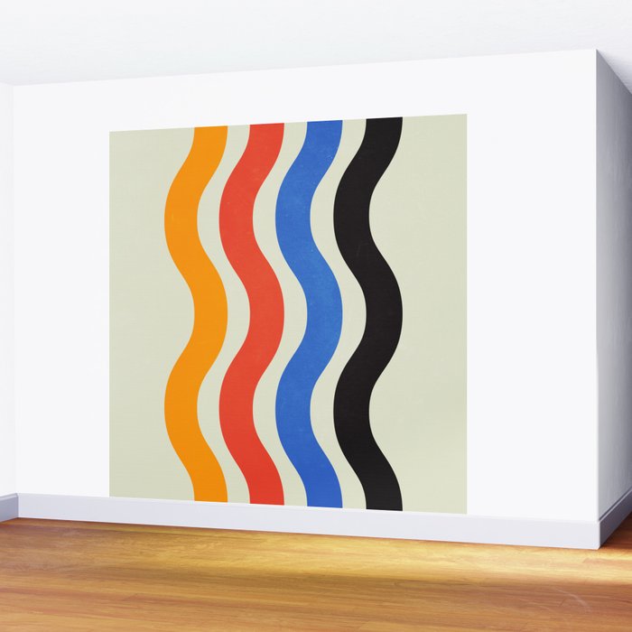 Bauhaus Waves Wall Mural Gallery Image 2