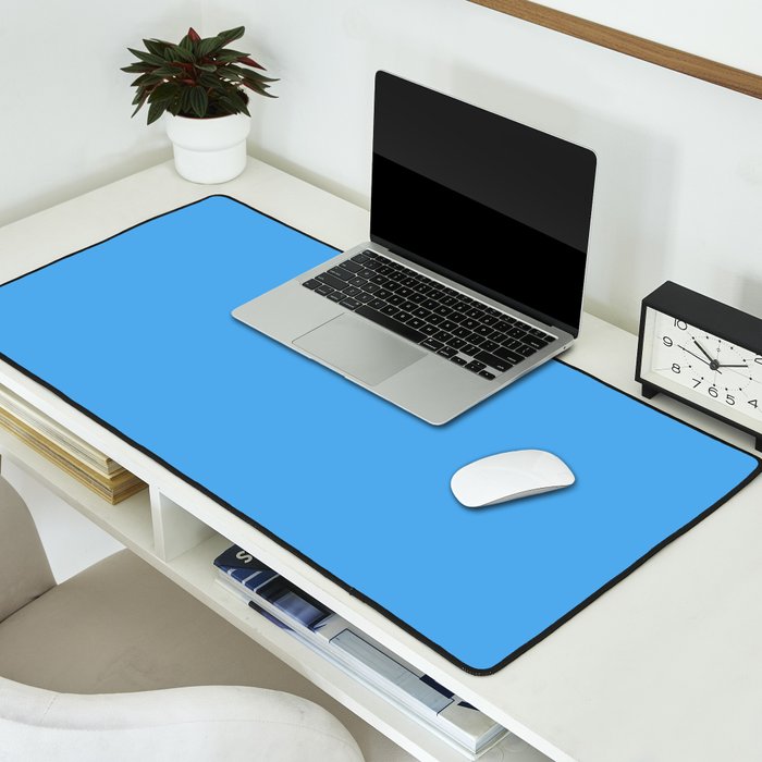 Blue Joy Solid Color Desk Mat Gallery Image 2