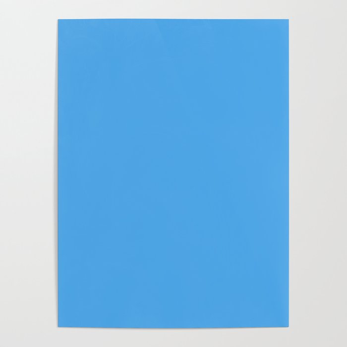 Blue Joy Solid Color Poster Gallery Image 4