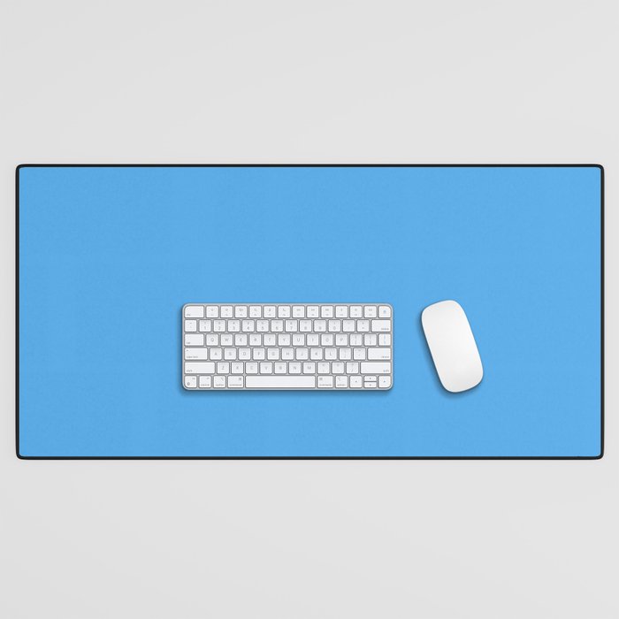 Blue Joy Solid Color Desk Mat Gallery Image 1