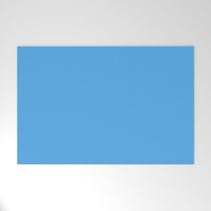 Blue Joy Solid Color Welcome Mat Gallery Image 1