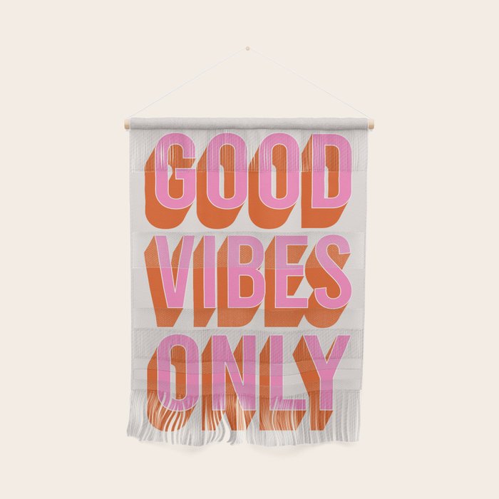 Good Vibes Only (Pink Orange) Wall Hanging Gallery Image 1