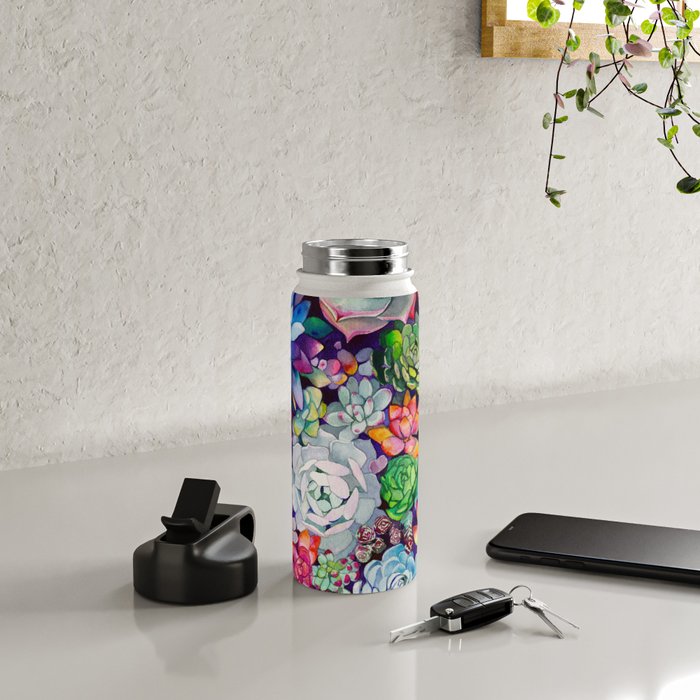 Succulent Garden Water Bottle Gallery Image 4
