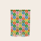 Mid Century Modern Atomic Future Colorful Dots and Stars Pattern small Wall Hanging Gallery Image 1