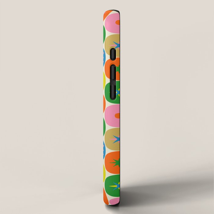 Mid Century Modern Atomic Future Colorful Dots and Stars Pattern small iPhone Case Gallery Image 2