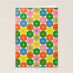 Mid Century Modern Atomic Future Colorful Dots and Stars Pattern small Stationery Card Gallery Image 2