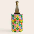 Mid Century Modern Atomic Future Colorful Dots and Stars Pattern small Wine Chiller Gallery Image 2