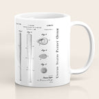 Baseball Bat Patent - Baseball Art - Antique Coffee Mug Gallery Image 1