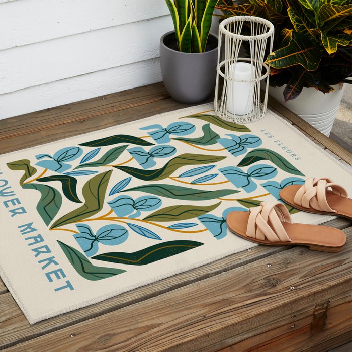Nouveau Flower Market 2 Outdoor Rug Gallery Image 2
