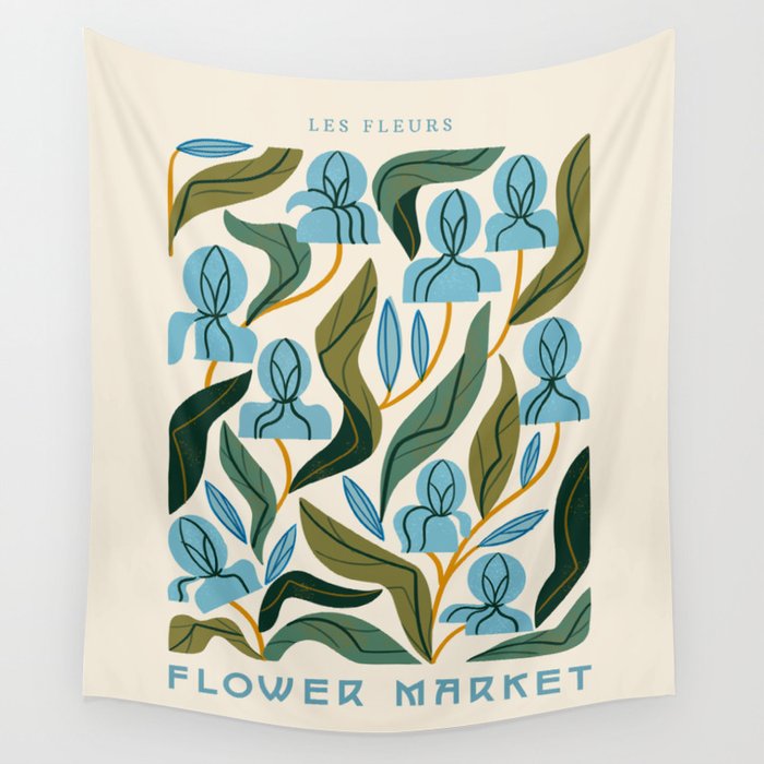 Nouveau Flower Market 2 Wall Tapestry Gallery Image 4