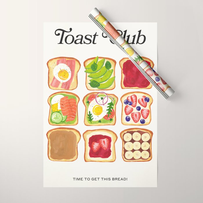 The Toast Club: Brunch Art Wrapping Paper Gallery Image 1