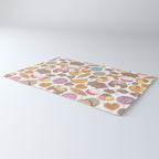 Mexican Sweet Bakery Frenzy // white background // pastel colors pan dulce Rug Gallery Image 3