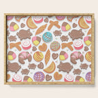 Mexican Sweet Bakery Frenzy // white background // pastel colors pan dulce Serving Tray Gallery Image 1