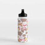 Mexican Sweet Bakery Frenzy // white background // pastel colors pan dulce Water Bottle Gallery Image 3