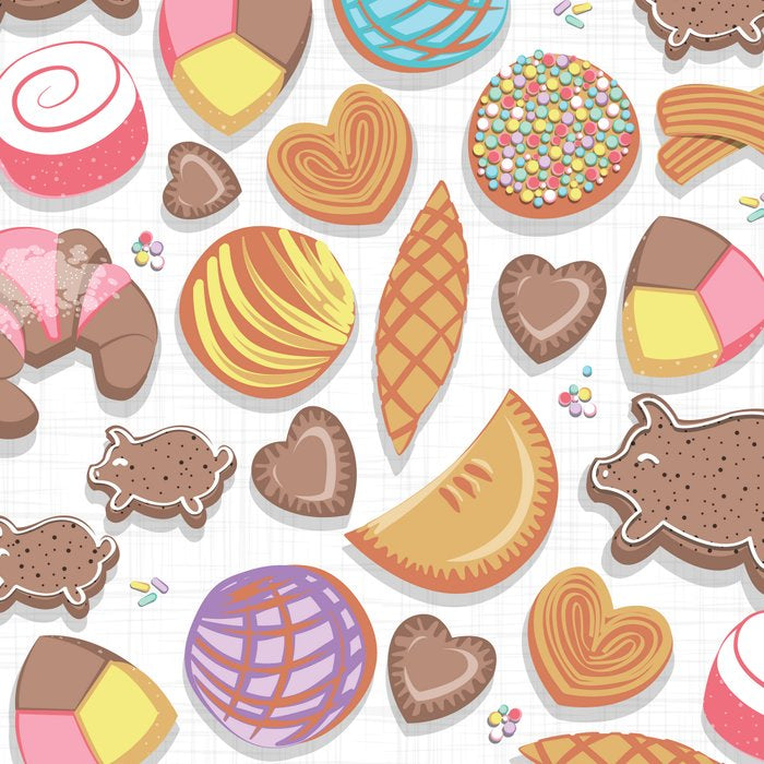 Mexican Sweet Bakery Frenzy // white background // pastel colors pan dulce Coffee Mug Gallery Image 2