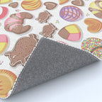 Mexican Sweet Bakery Frenzy // white background // pastel colors pan dulce Rug Gallery Image 4