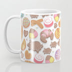 Mexican Sweet Bakery Frenzy // white background // pastel colors pan dulce Coffee Mug Gallery Image 3