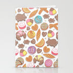 Mexican Sweet Bakery Frenzy // white background // pastel colors pan dulce Stationery Card Gallery Image 2