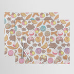 Mexican Sweet Bakery Frenzy // white background // pastel colors pan dulce Placemat Gallery Image 1