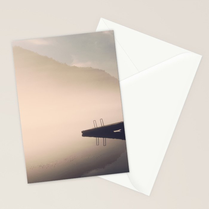 Morning Fog On The Little Tennessee River - Smoky Mountains Stationery Card Gallery Image 2