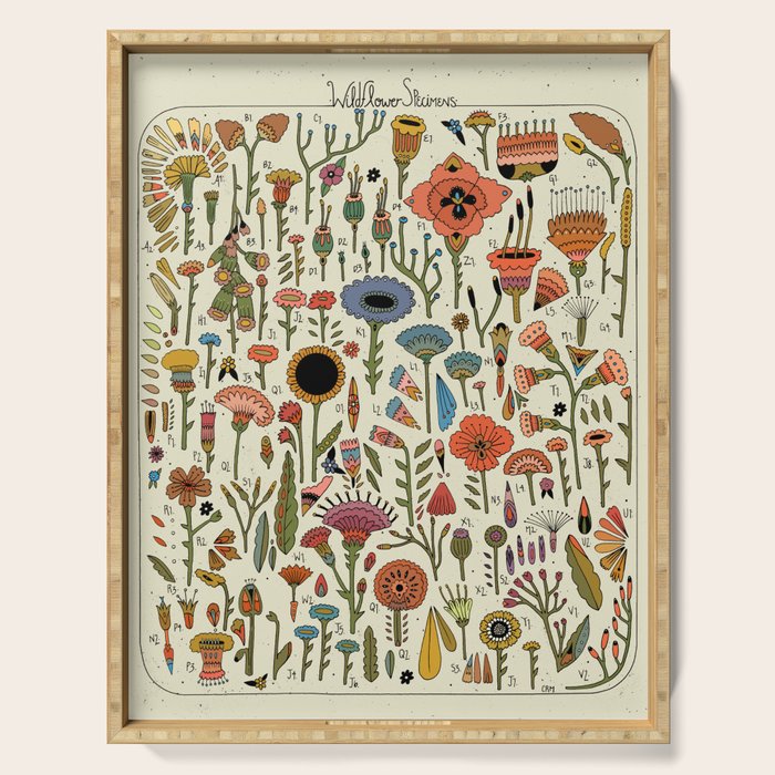 Wildflower Chart Serving Tray Gallery Image 1
