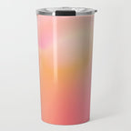 Raise Your Vibration - Pastels Aura Pink Gradient Travel Mug Gallery Image 1