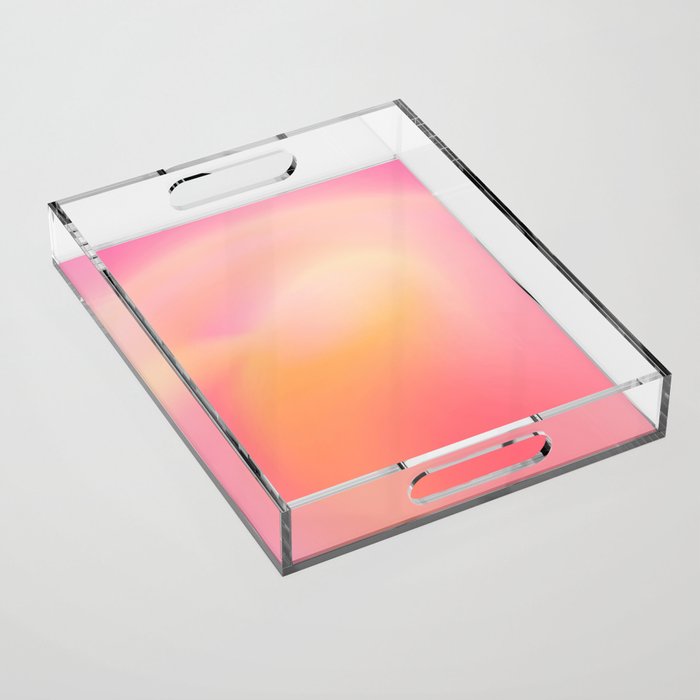 Raise Your Vibration - Pastels Aura Pink Gradient Acrylic Tray Gallery Image 1