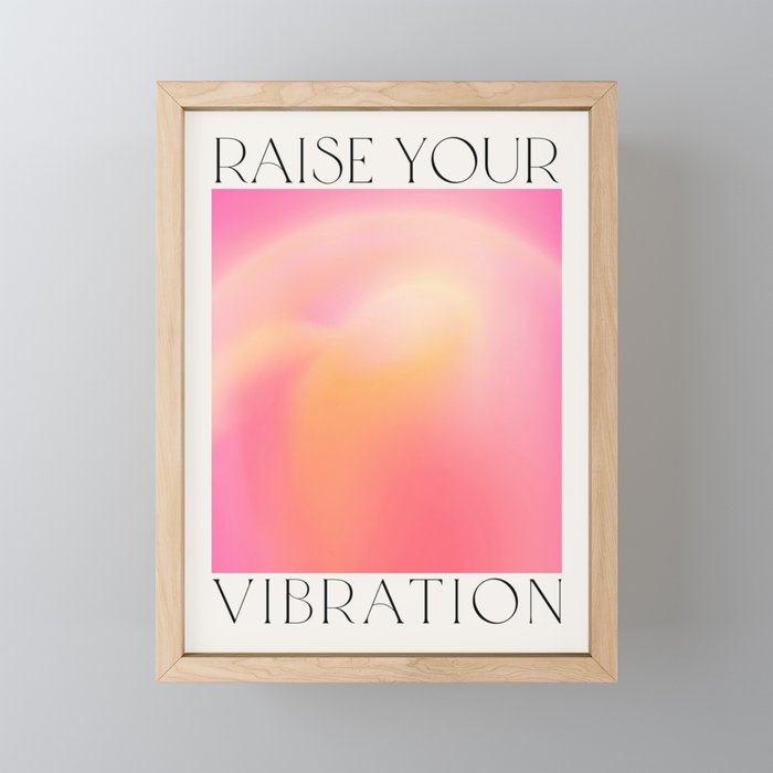Raise Your Vibration - Pastels Aura Pink Gradient Mini Art Print Gallery Image 1