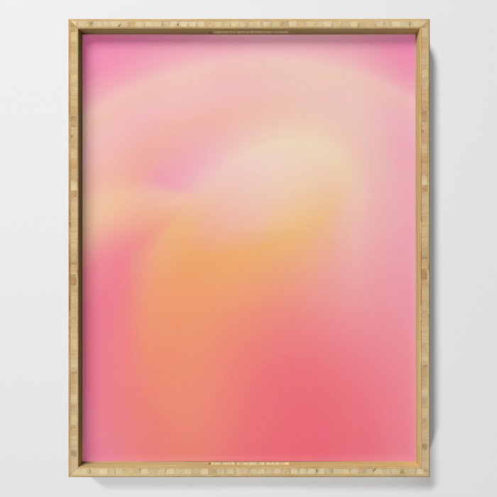 Raise Your Vibration - Pastels Aura Pink Gradient Serving Tray Gallery Image 1