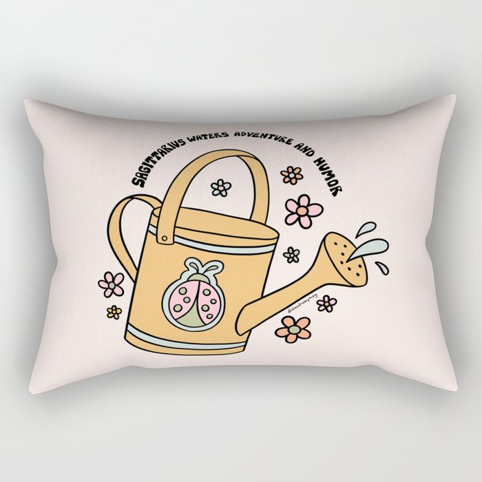 Sagittarius Watering Can Rectangular Pillow Gallery Image 1