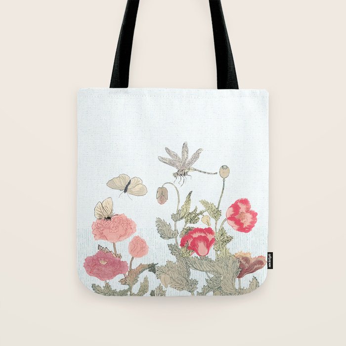 Butterflies, Dragonfly and  flowers Tote Bag Gallery Image 1