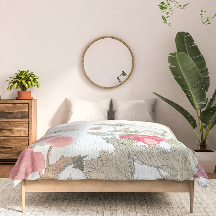 Butterflies, Dragonfly and  flowers Comforter Gallery Image 3