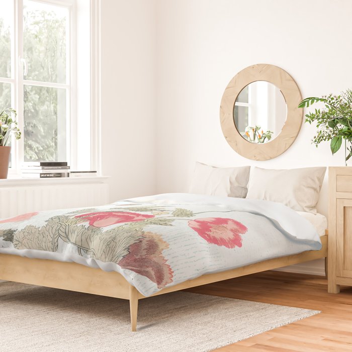 Butterflies, Dragonfly and  flowers Duvet Cover Gallery Image 2