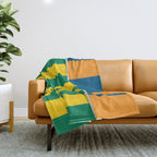 1970s Retro Stripes Throw Blanket Gallery Image 1