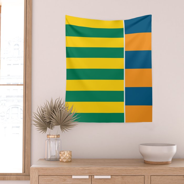1970s Retro Stripes Wall Tapestry Gallery Image 2