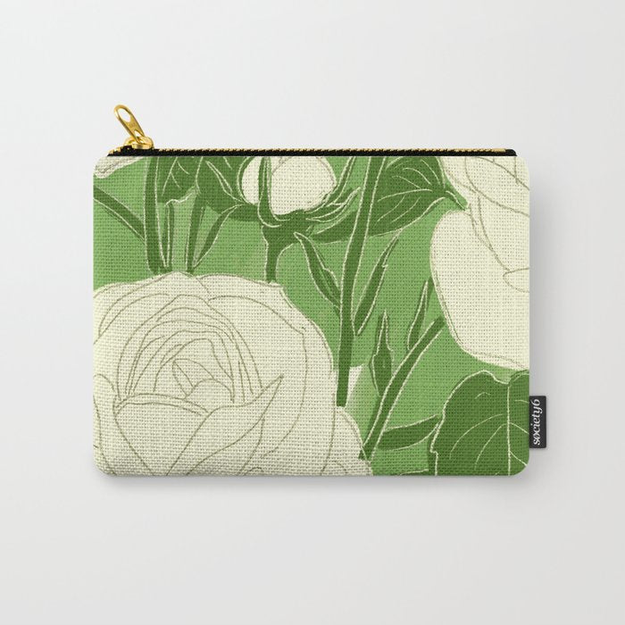 White Roses 8 Carry All Pouch Gallery Image 1