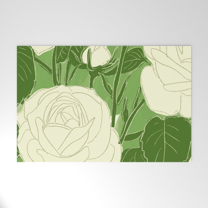 White Roses 8 Welcome Mat Gallery Image 1