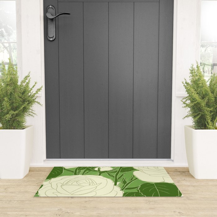White Roses 8 Welcome Mat Gallery Image 3