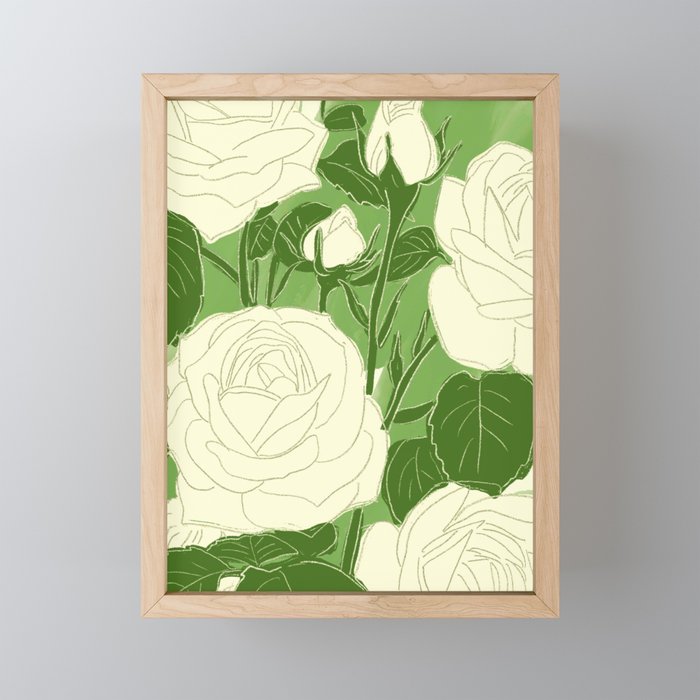 White Roses 8 Mini Art Print Gallery Image 1