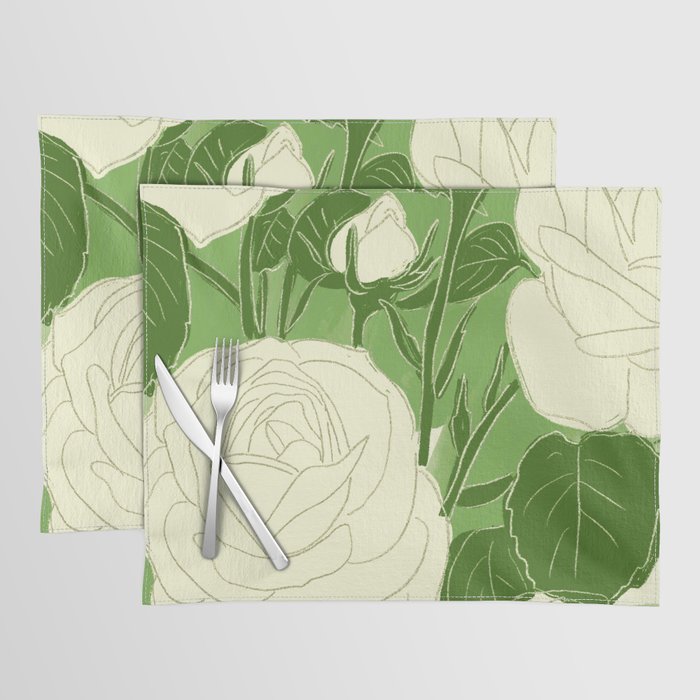 White Roses 8 Placemat Gallery Image 1