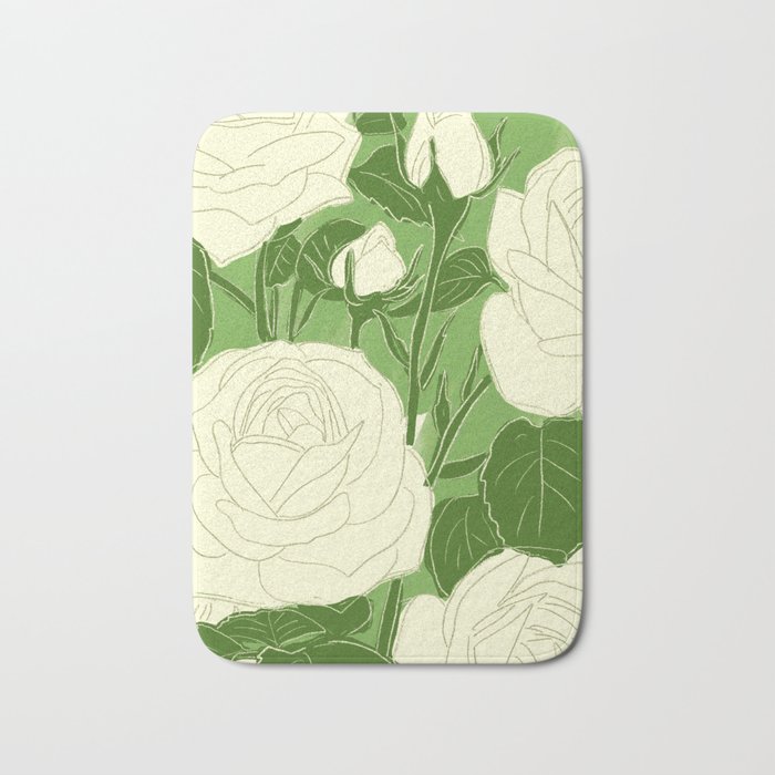 White Roses 8 Bath Mat Gallery Image 1